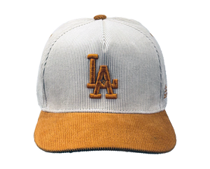 LA All Day Hat | White/Gold Corduroy